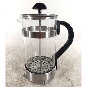 IKEA Modern French Press Coffee Tea Maker Glass Stainless Steel 8 Cup 32 oz